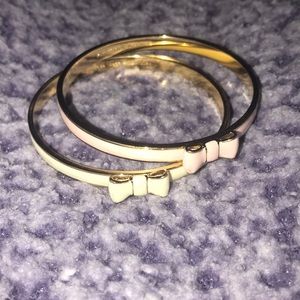 Kate Spade bangle bracelets.